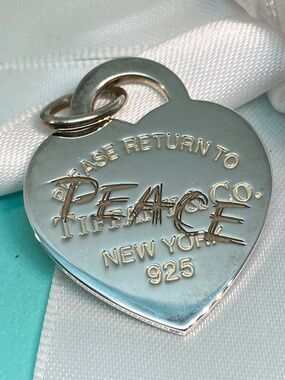 Tiffany & Co. Return to Tiffany Heart Charm “Peace”  Silver limited edition